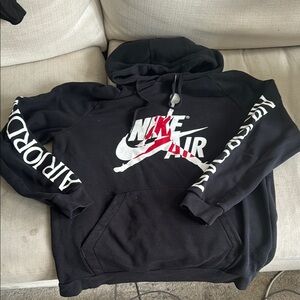 Nike Black Sweater with Pullover Style and Jordan Logos